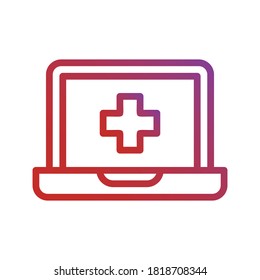 Medical, Healthcare, Technology Icon Logo Illustration Vector Isolated. Hospital and Healthcare Icon. Suitable for Website Design, Logo, App, and UI. Editable Stroke and Pixel Perfect. EPS 10.