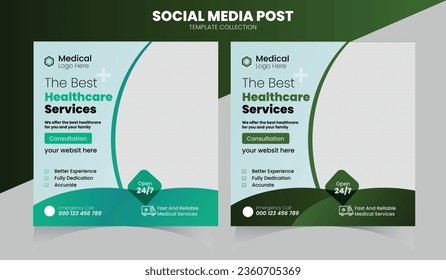 Medical healthcare template for instagram post