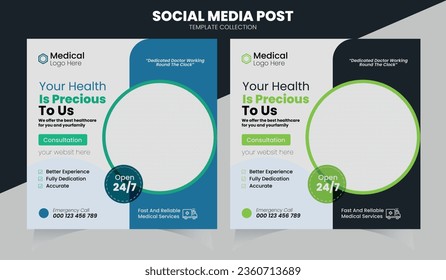 Medical healthcare template for instagram post