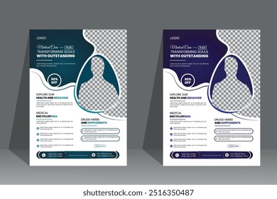 Medical healthcare template poster design 