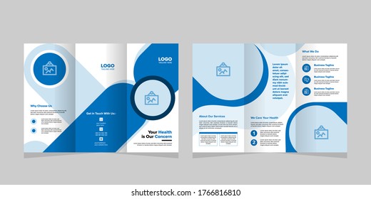 Medical or healthcare trifold brochure template