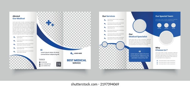 Medical healthcare trifold brochure template