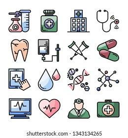 medical healthcare vector icon set