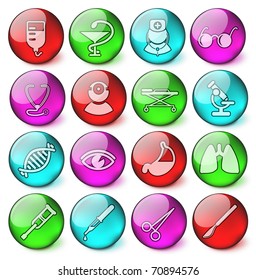 Medical and healthcare vector icons, part 2 - EPS10
