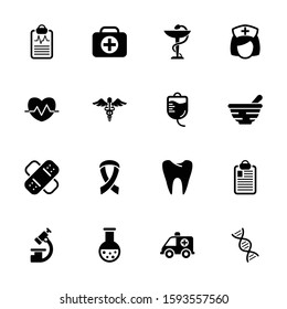 Medical And Healthcare Vector Icons - Set 1. Editable Symbol Illustration.