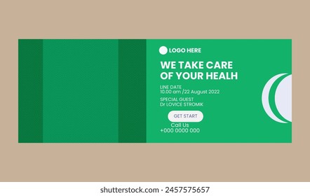 Medical healthcare web banner or video thumbnail template design
