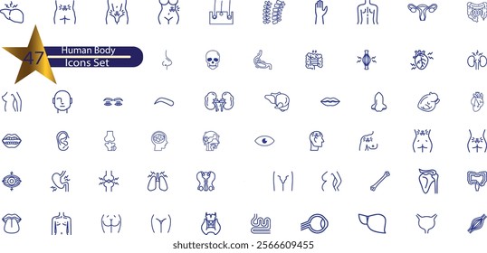  Medical and Healthcare web icons in line style.