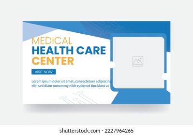 Medical healthcare YouTube banner thumbnail template