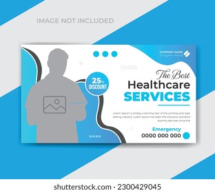 Medical healthcare youtube thumbnail template or web video thumbnail design