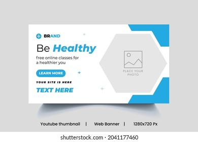 Medical healthcare youtube thumbnail and web banner