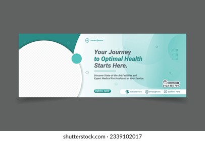 Medical healthcarecover banner social media. posting background website promotion.