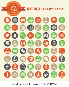 Medical and healthy care icons,clean vector