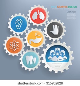 Medical and healthy care infographic design,clean vector