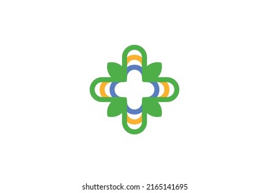 Medical and Healthy Colored Logo Vector