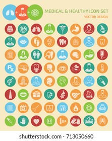 Medical and healthy icon set,vector