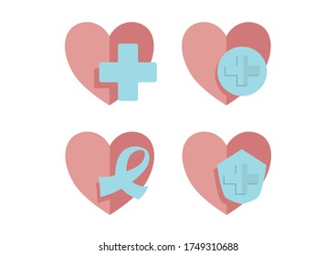 Medical heart cartoon drawing Is a vector or illustration Can be used with various media and designs.