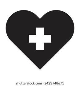 Icono de Medical Heart Flat. ilustración vectorial.