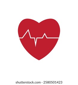 medical heart  icon illustration flat
