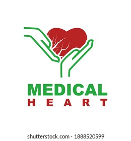 Medical Heart Logo Design Vector