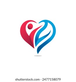 Medical Heart logo icon vector template. Medical logo with Heart