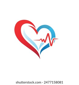 Medical Heart logo icon vector template. Medical logo with Heart