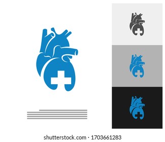 Plantilla vectorial del logotipo de Medical Heart, conceptos de diseño del logotipo de Creative Human Heart