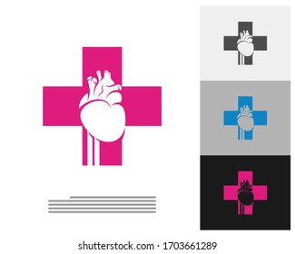 Medical Heart logo vector template, Creative Human Heart logo design concepts
