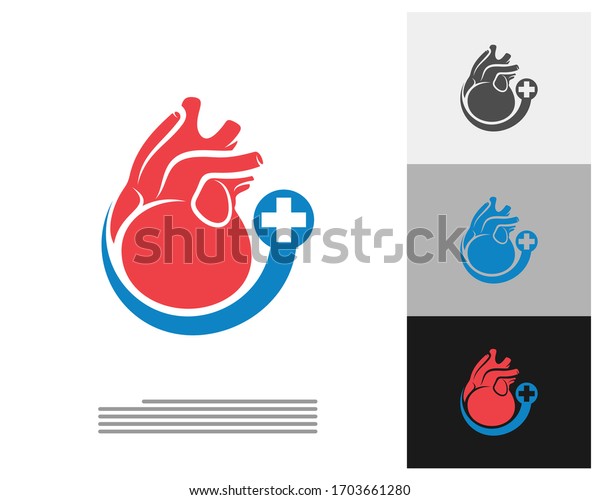 Medical Heart Logo Vector Template Creative Stock Vector (Royalty Free ...