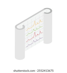 Gráfico de frequência cardíaca médica para rastreamento e monitoramento da saúde cardíaca