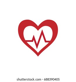 medical heart sign symbol logo template