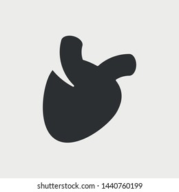 Medical heart. Simple vector icon 