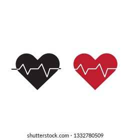 Medical heart vector icon flat