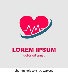 medical and heart vector logo design