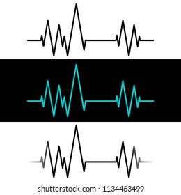 Medical heartbeat pulse, cardiogram. Vector illustration