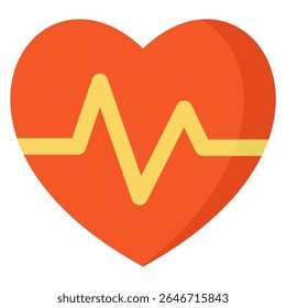 Design de ícone de linha de pulso de pulsação médica