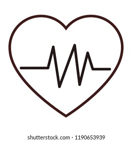 Medical heartbeat symbol