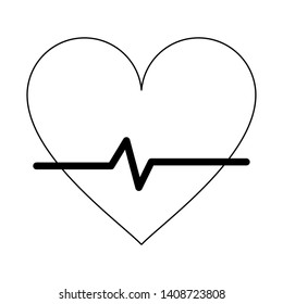 Medical heartbeat symbol isolated vector illustration graphic design