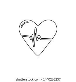 Medical hearth icon. Hospital sign