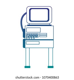 Medical heatbeat machine blue lines