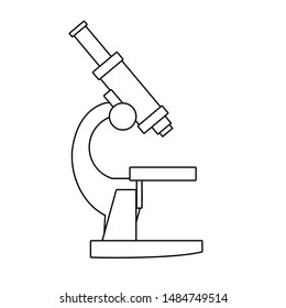 medical heatlh medicine care microscope isolated cartoon vector illustration graphic design