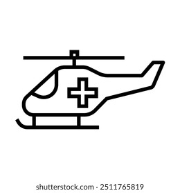 Medical Helicopter or Air Ambulance Icon Healthcare Iconset Hospital Symbol, Emergency, Saving People, Help