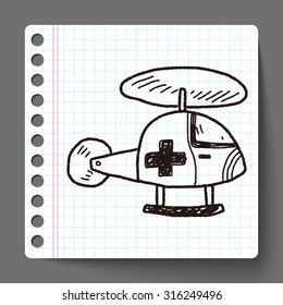medical helicopter doodle