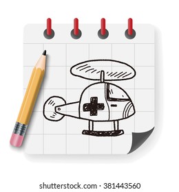 medical helicopter doodle