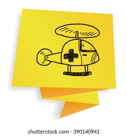 medical helicopter doodle