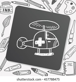 medical helicopter doodle