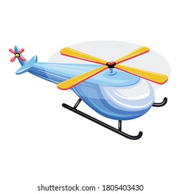 Medical helicopter icon. Cartoon of medical helicopter vector icon for web design isolated on white background