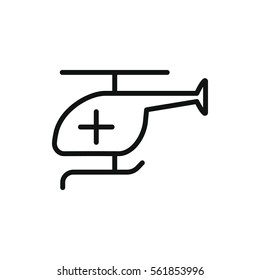 medical helicopter icon illustration isolated vector sign symbol
