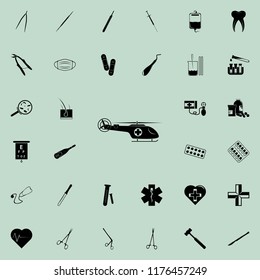 medical helicopter icon. Medicine icons universal set for web and mobile