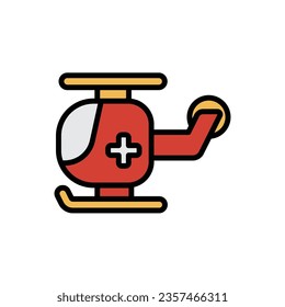 Medical Helicopter Icon Vector Illustration
