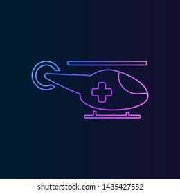 Medical helicopter nolan icon. Simple thin line, outline vector of Medicine icons for UI and UX, website or mobile application